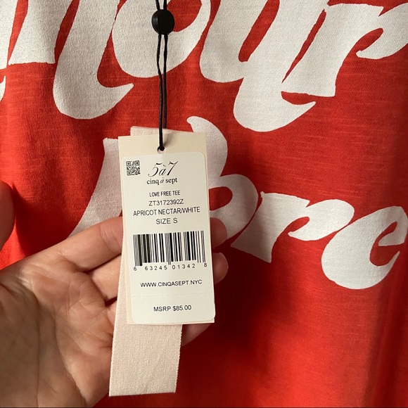NWT Cinq a Sept Amour Libre T-Shirt Size Small - Picture 7 of 10